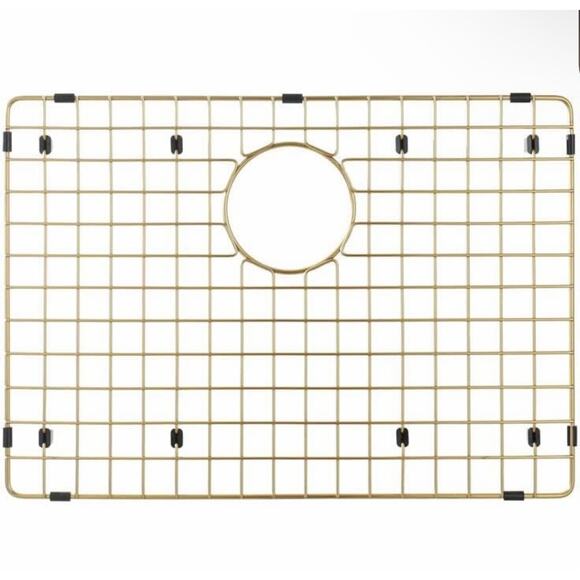 Sink Protector Matte Gold Stainless Steel Bottom Grid Rack 21x16 - Picture 1 of 3